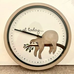 COPY - “Not Today…” Sloth Clock